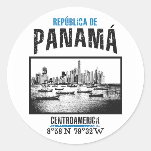 Panama Runder Aufkleber (Vorderseite)