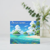 Panama San Blas Inseln Reise Postkarte (Stehend Vorderseite)