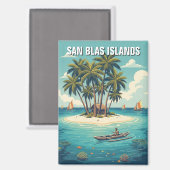 Panama San Blas Islands Travel Magnet (Vorderseite/Rückseite)