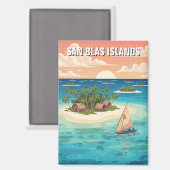 Panama San Blas Islands Travel Magnet (Vorderseite/Rückseite)