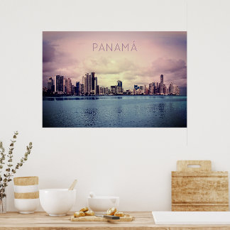 Panama Skyline Poster