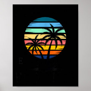 Panama-Stadt Florida Strand Sonnenuntergang Palme Poster
