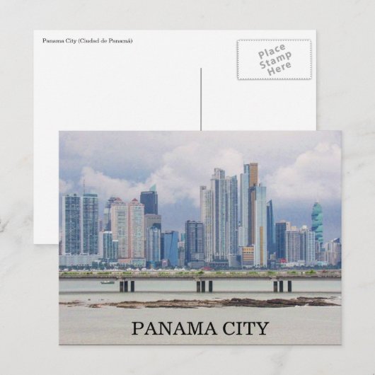 Panama-Stadt Postkarte (Vorne/Hinten)