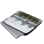 Panama-Stadt Skyline mit Fischerbooten Laptopschutzhülle (Vorne Knopf)