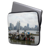 Panama-Stadt Skyline mit Fischerbooten Laptopschutzhülle (Vorderseite Links)