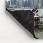 Panama-Stadt Skyline mit Fischerbooten Mousepad (Ecke)
