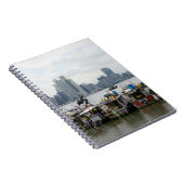 Panama-Stadt Skyline mit Fischerbooten Notizblock (Rechte Seite)
