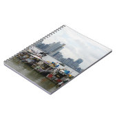 Panama-Stadt Skyline mit Fischerbooten Notizblock (Linke Seite)