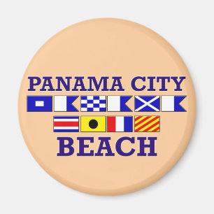 Panama-Stadt Strand-runder Magnet