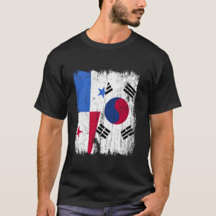 Panama Südkorea Halbflagge Panama Südkoreaner T-Shirt