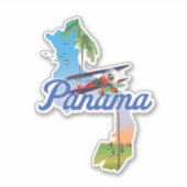 Panama Travel Poster Aufkleber (Vorderseite)