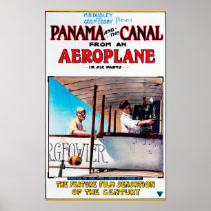 Panama und der Canal Flugzeug Film Promo Poste Poster