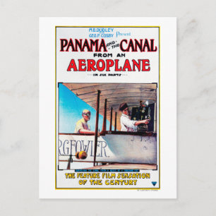 Panama und der Kanal Aeroplan Film Promo Poster Postkarte