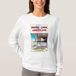 Panama und der Kanal Aeroplan Film Werbeplakat T-Shirt