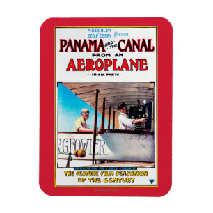 Panama und der Kanal Aeroplane Film Promo Poste Magnet