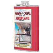 Panama und der Kanal-Flugzeug-Filmpromo-Posten Flachmann (Links)