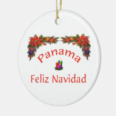 Panama-Weihnachten 1 Keramikornament (Links)