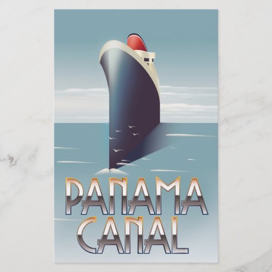 Panamakanal Briefpapier (Vorderseite)