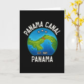 Panamakanal Est.1881  Karte (Gelbe Blume)