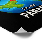 Panamakanal Est.1881  Poster (Ecke)
