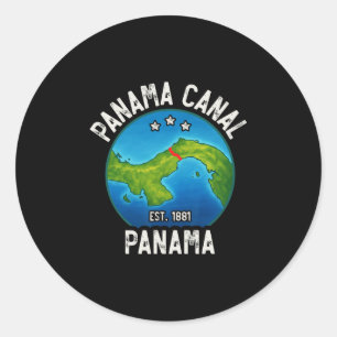 Panamakanal Est.1881 Runder Aufkleber