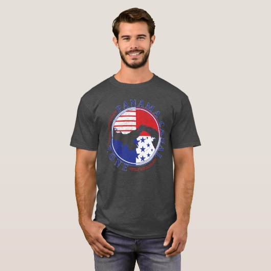 Panamakanal Gebiet mit Isthmus T-Shirt (Vorne ganz)