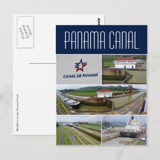 Panamakanal-Miraflores Postkarte (Vorne/Hinten)