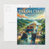 Panamakanal Panama Postkarte (Vorne/Hinten)