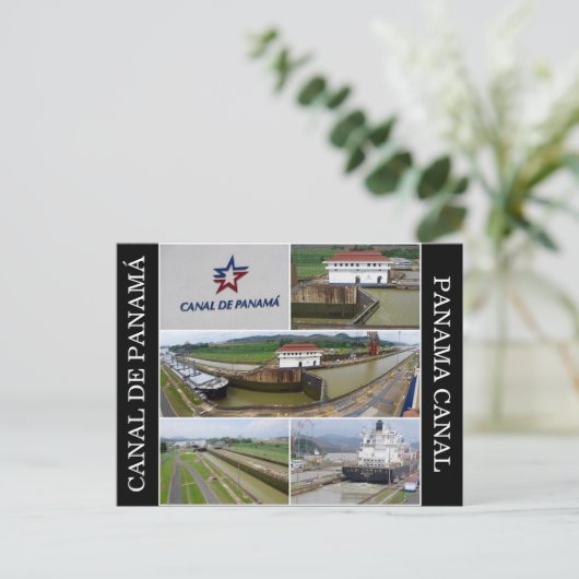 Panamakanal Postkarte (Stehend Vorderseite)