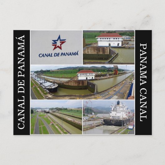 Panamakanal Postkarte (Vorderseite)