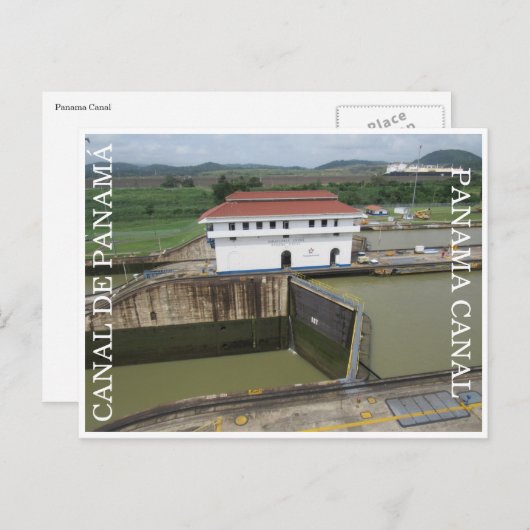 Panamakanal Postkarte (Vorne/Hinten)