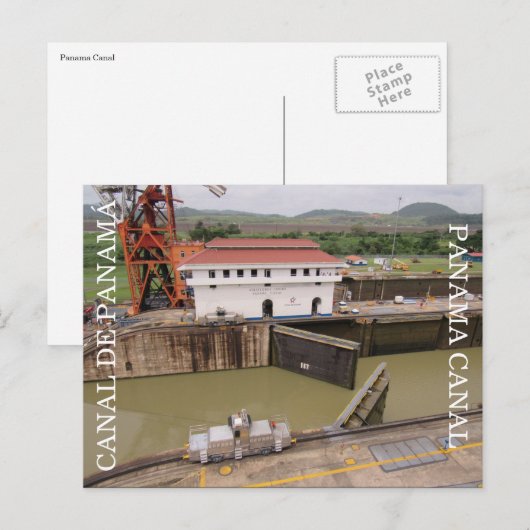 Panamakanal Postkarte (Vorne/Hinten)