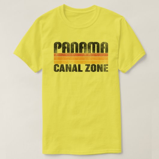 Panamakanal-Zone mit Farbbars T-Shirt (Design vorne)