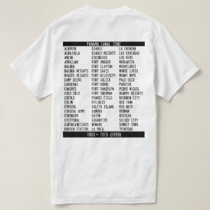 Panamakanal-Zonen-Standort-Liste T-Shirt