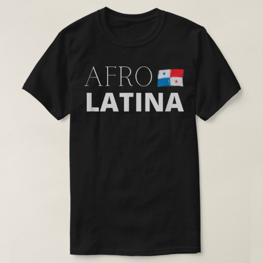 Panamanian AfroLatina Panama Afro Latina Flag Gesc T-Shirt (Design vorne)