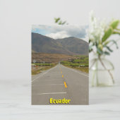 Panamerican Highway, Ecuador Karte (Stehend Vorderseite)