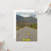 Panamerican Highway, Ecuador Karte (Vorderseite/Rückseite Beispiel)