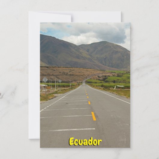 Panamerican Highway, Ecuador Karte (Vorderseite)