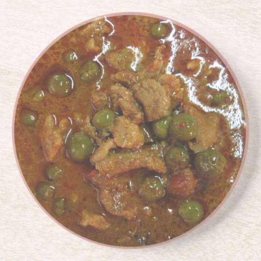 Panang Thai Curry [พ ะ น ง] ... Thailand Street Fo Getränkeuntersetzer (Vorne)