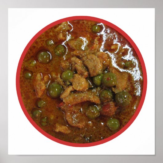 Panang Thai Curry [พ ะ น ง] ... Thailand Street Fo Poster (Vorne)