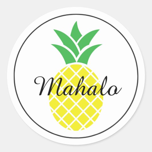 Panapple Mahalo Hawaiian Vielen Dank, Sticker (Vorderseite)