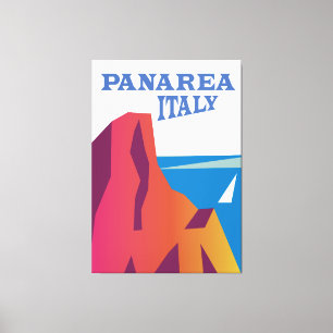 Panarea Italien Vintages Segel-Poster Leinwanddruck