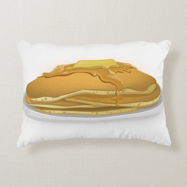 Pancake Ahornsirup niedlich Dekokissen (Vorderseite)
