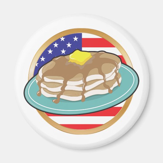 Pancake American Flag Magnet (Vorne)