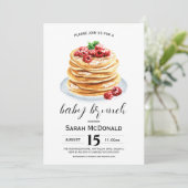 Pancake Baby Brunch Einladung (Stehend Vorderseite)