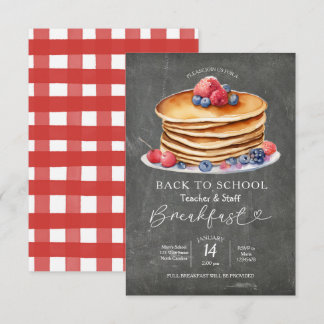 Pancake Back to School Breakfast Einladung