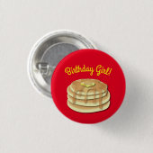 Pancake Birthday Party Button (Vorne & Hinten)