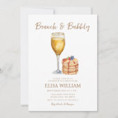 Pancake Brautparty Brunch Einladung (Vorderseite)