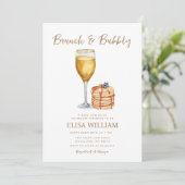 Pancake Brautparty Brunch Einladung (Stehend Vorderseite)