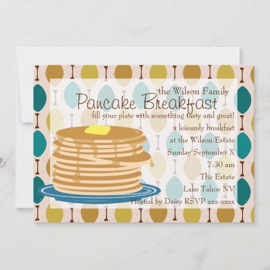 Pancake Breakfast Einladung (Vorderseite)